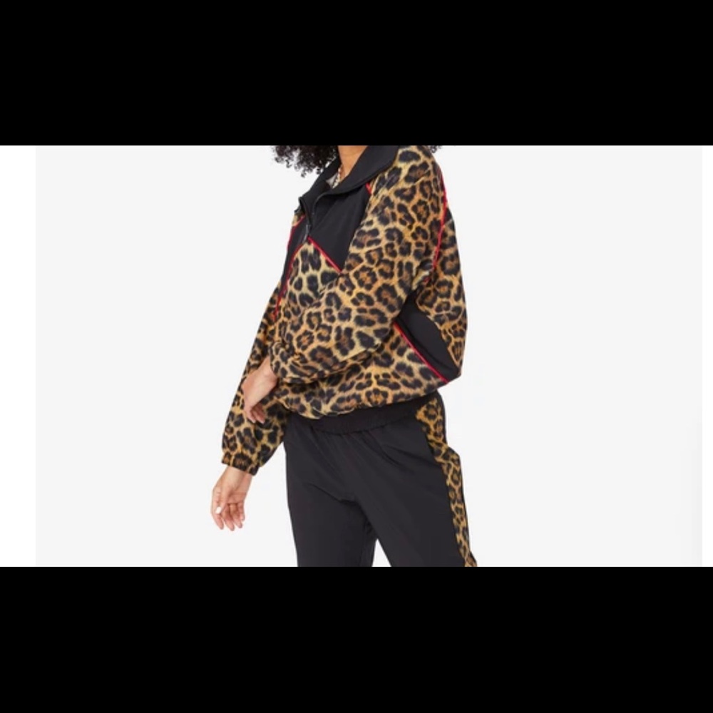 Terez Leopard Printed Windbreaker